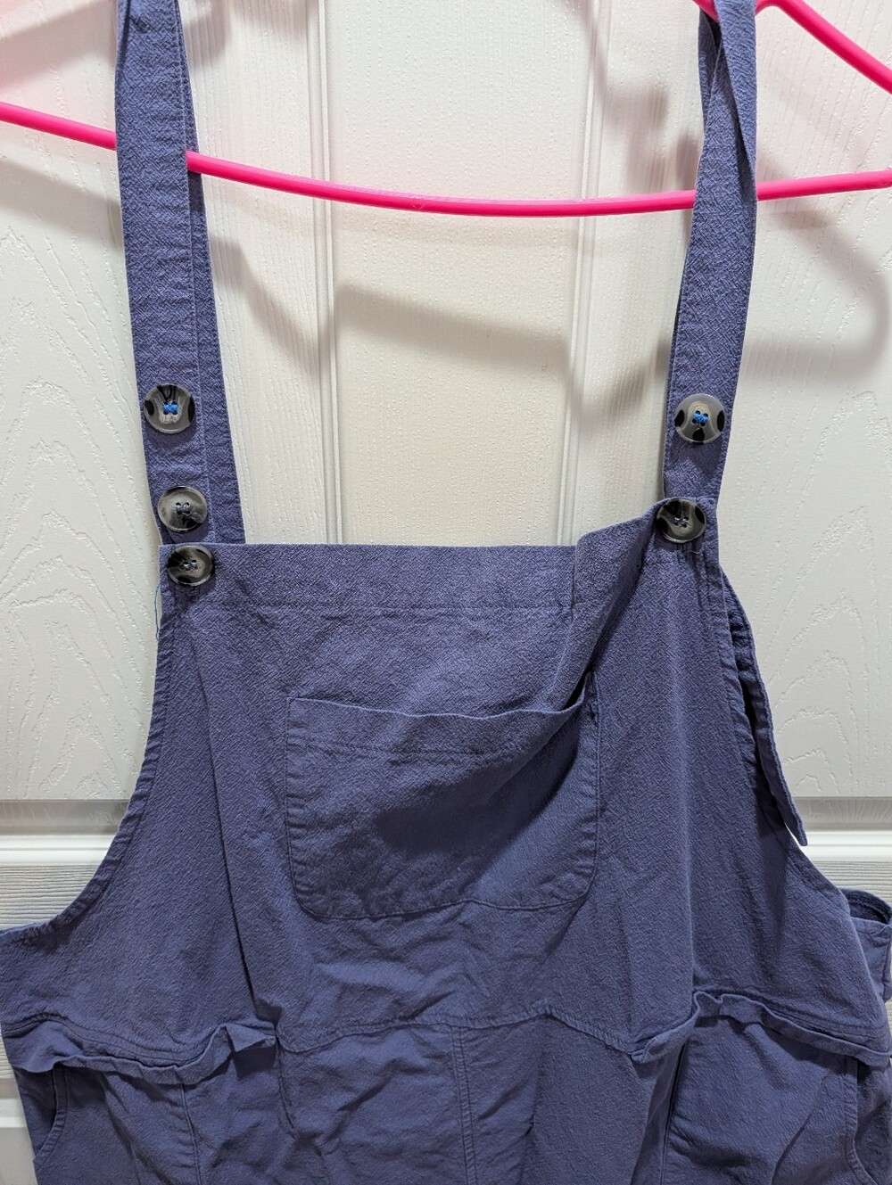 Women's Slate Blue Overalls Jumpsuit - Picture 2 of 5
